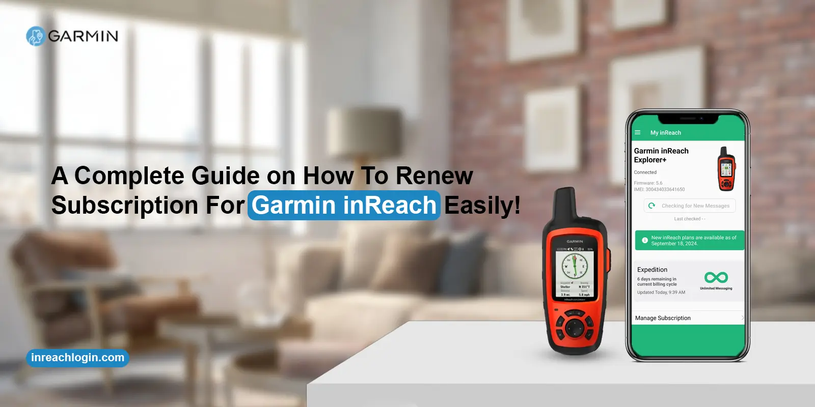 How To Renew Subscription For Garmin inReach